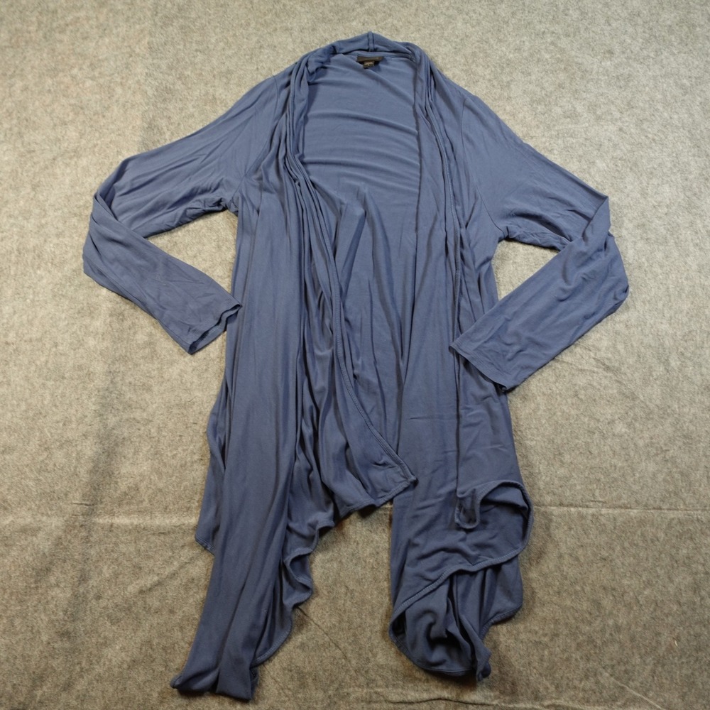 J. Jill Cardigan Womens‎ Medium Wearever Collection Blue Drape Front Waterfall